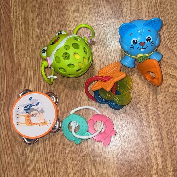 Colorful Baby Rattle and Teether Set - Picture 2 of 2